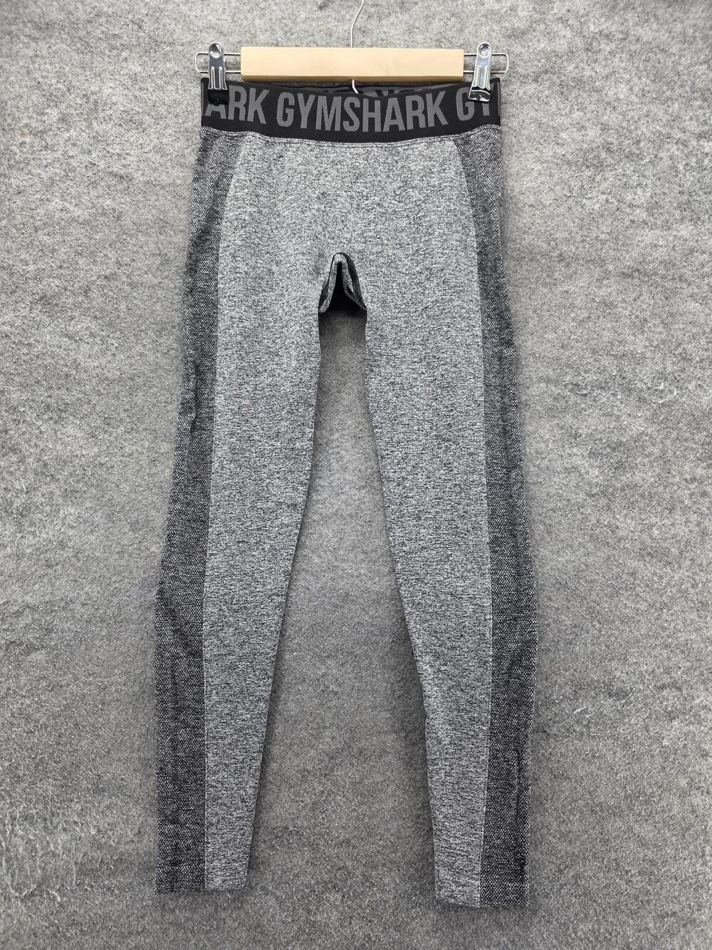 Gymshark Leggings Womens S Gray Ankle High Rise Yoga Polyamide Spandex Logo